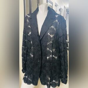 Berek Black Floral Lace Women's Blazer